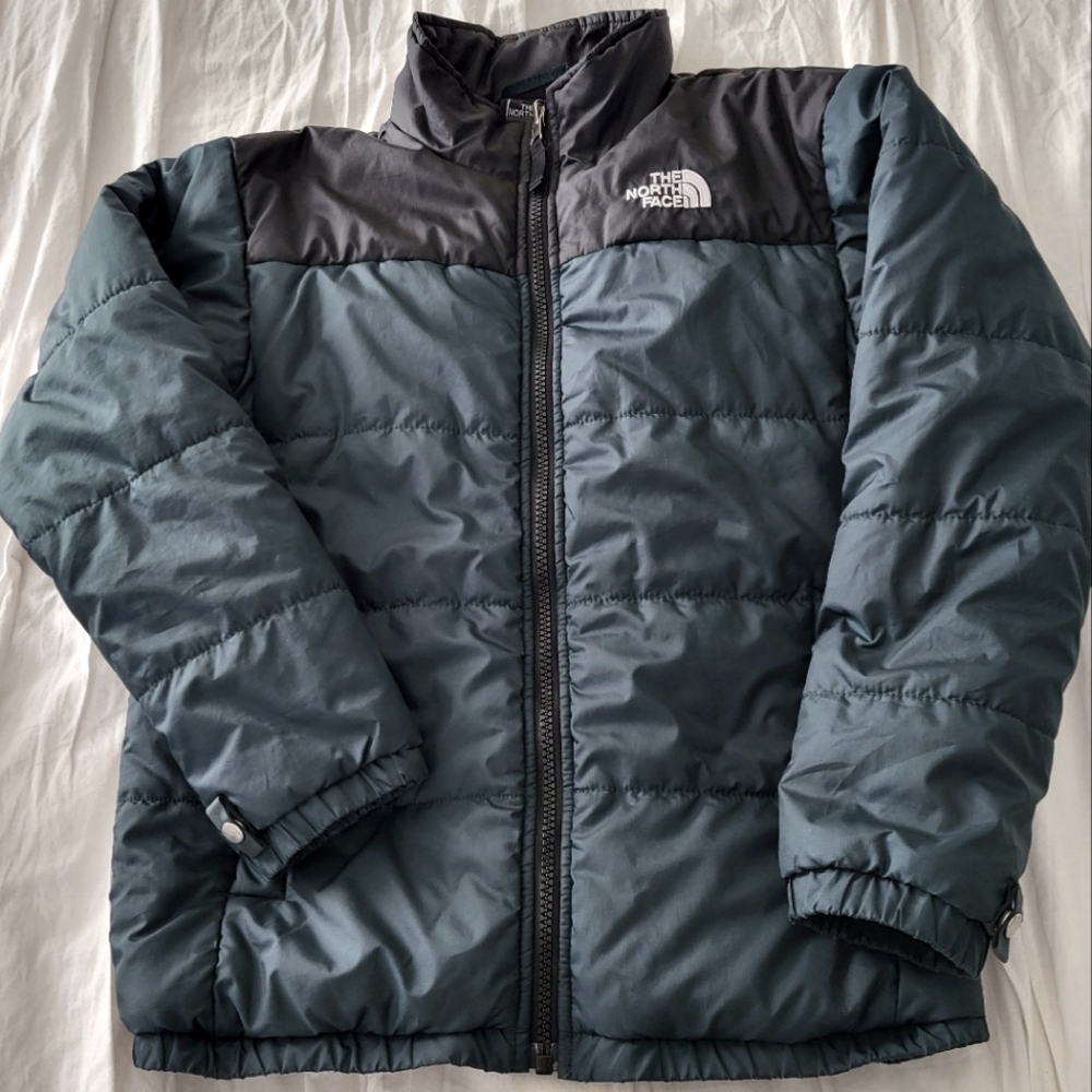 The North Face Green and Black Puffer Jacket